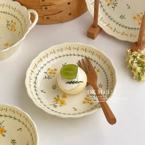 复古轻奢高级感陶瓷盘