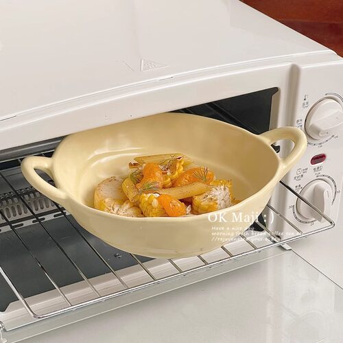 奶油风烤箱用陶瓷烤碗