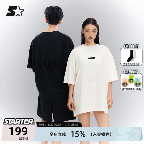 STARTER短袖T恤男女纯棉宽松透气