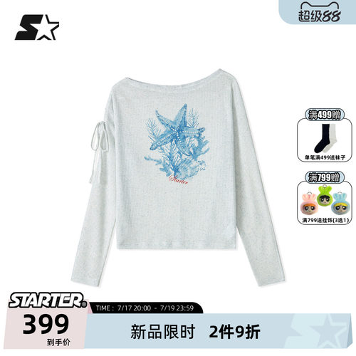 STARTER长袖针织T恤女款夏季轻薄