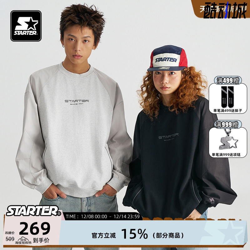 STARTER宽松圆领长袖卫衣