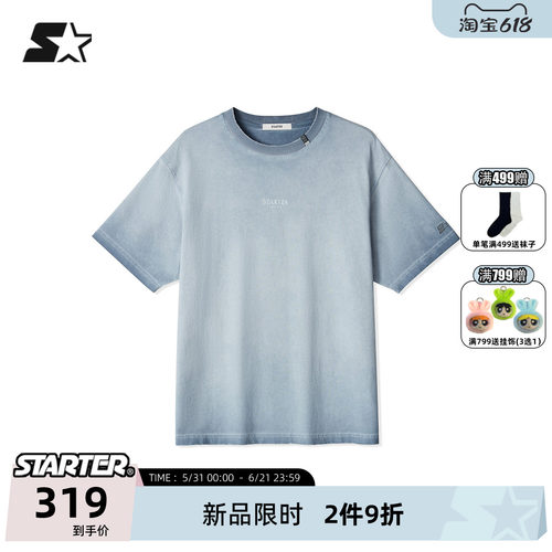 STARTER短袖T恤夏季男女复古宽松