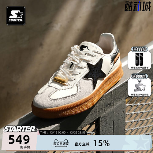 STARTER情侣新款小白鞋德训鞋