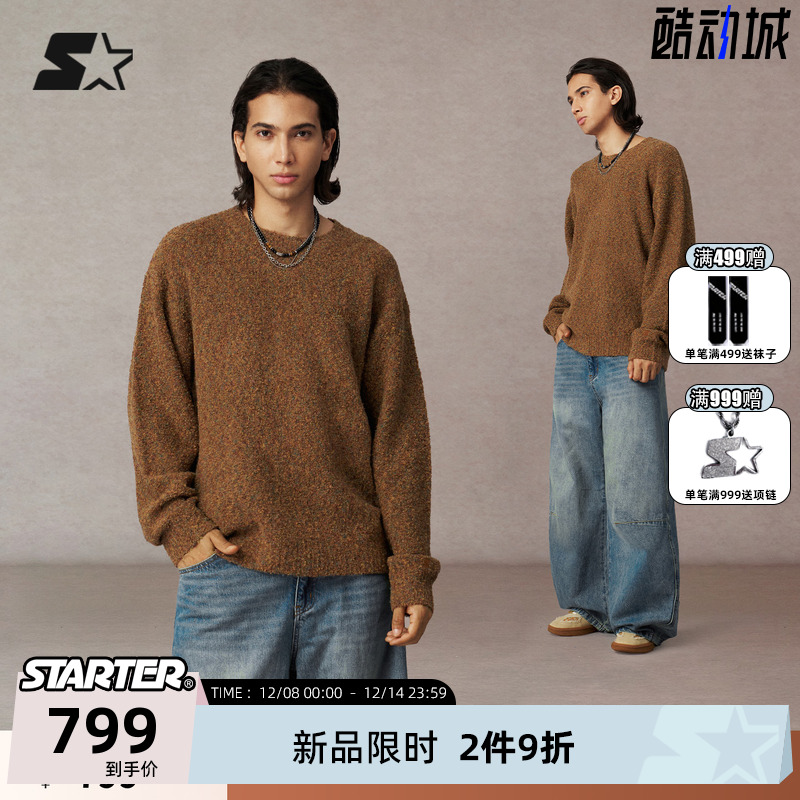 STARTER秋冬宽松男女毛织衫毛衣