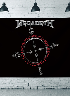 megadeth重金属乐队摇滚挂旗吊旗酒吧琴行工作室墙面布置墙布挂布