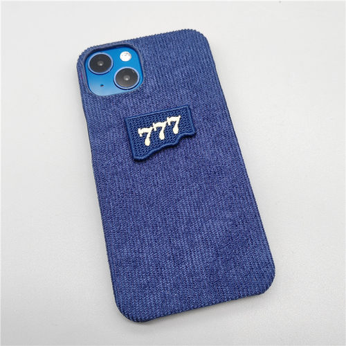 手工条绒复古标签手机壳