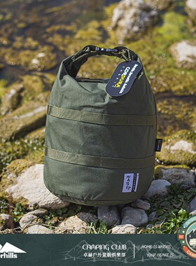 OVERHILLS圆底卷口水桶包考度拉500D抓绒内里风暴炉饭盒收纳袋