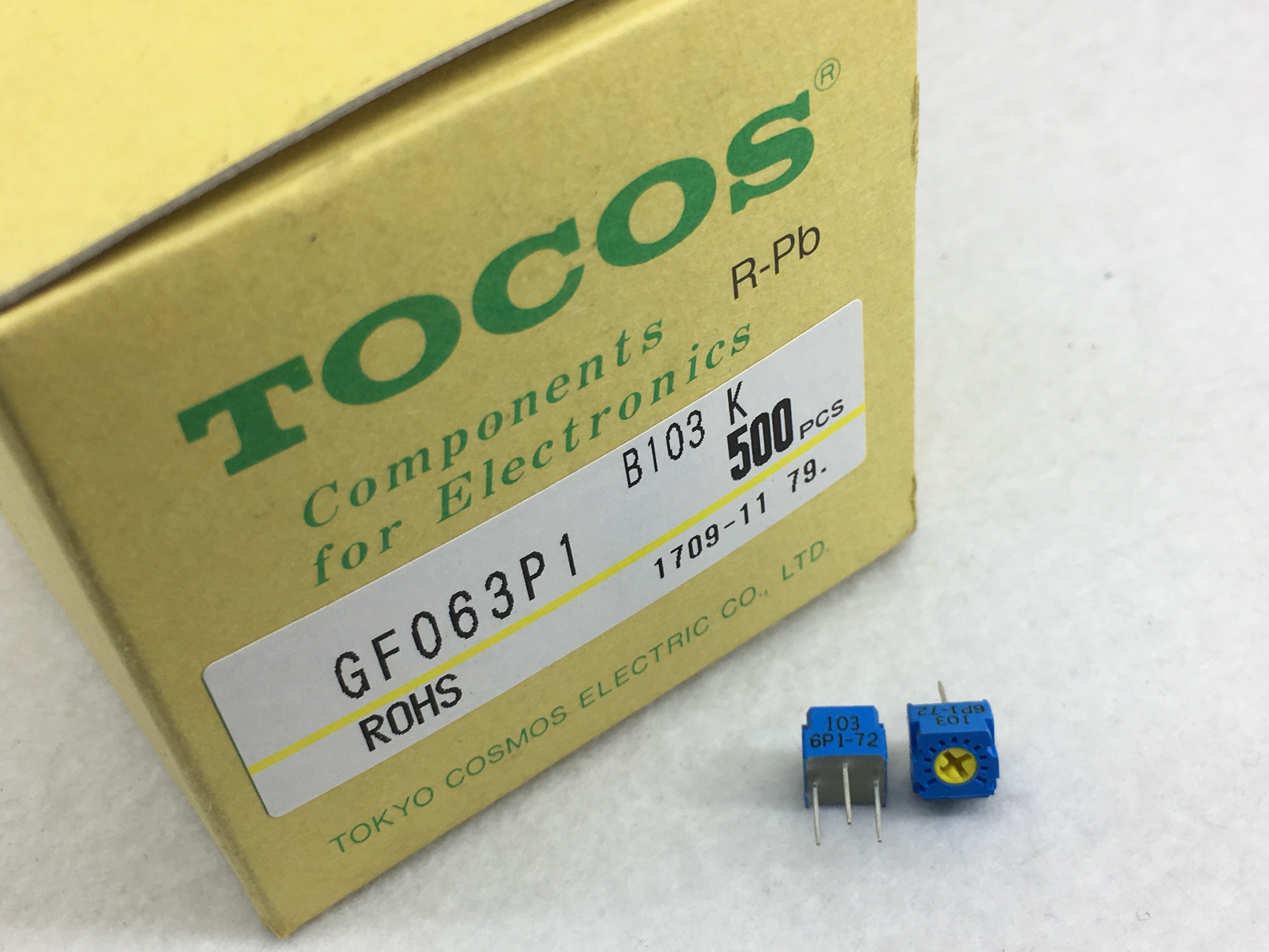 GF063P1-B103K 203K 503K  日本原装进口TOCOS 精密电位器