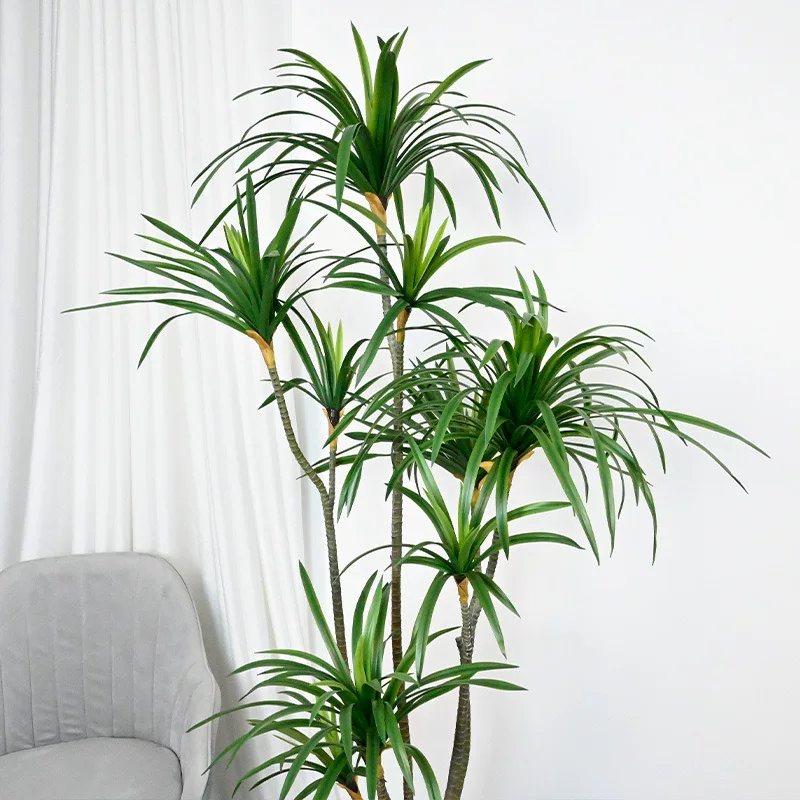 花饰界仿真新款铁树家居客厅橱窗大型植物落地假树软胶龙血树剑麻
