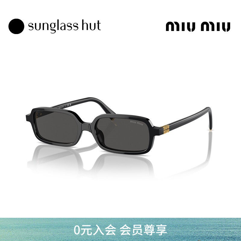 MIU MIU/缪缪书呆子风太阳镜女墨镜方形眼镜0MU 11ZS