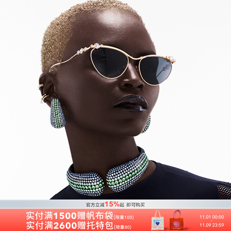 施华洛世奇防晒猫眼女性太阳镜