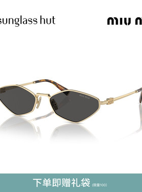 MIU MIU/缪缪太阳镜女窄框墨镜不规则形眼镜0MU 56ZS