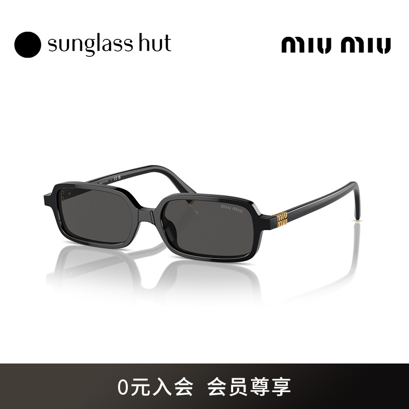MIU MIU/缪缪书呆子风太阳镜女墨镜方形眼镜0MU 11ZS
