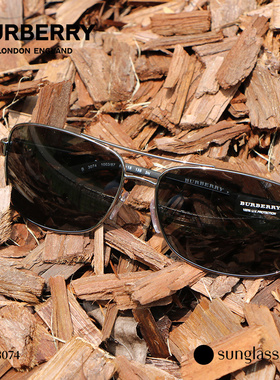 BURBERRY/博柏利 太阳镜男双梁中性金属简约巴宝莉开车镜 0BE3074