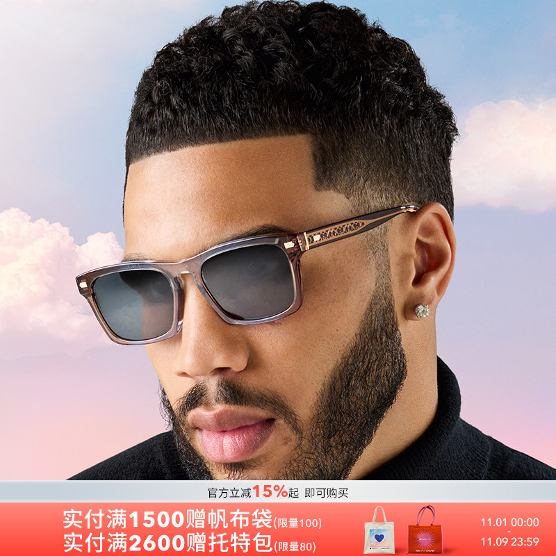 COACH/蔻驰太阳镜男款偏光开车出街潮酷墨镜方形眼镜0HC8397U