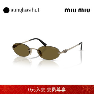 MIUMIU缪缪太阳镜女渐变墨镜椭圆形眼镜0MU A54S