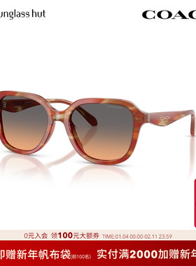 COACH/蔻驰【2025秋冬新品】太阳镜女渐变色墨镜方形眼镜0HC8437U