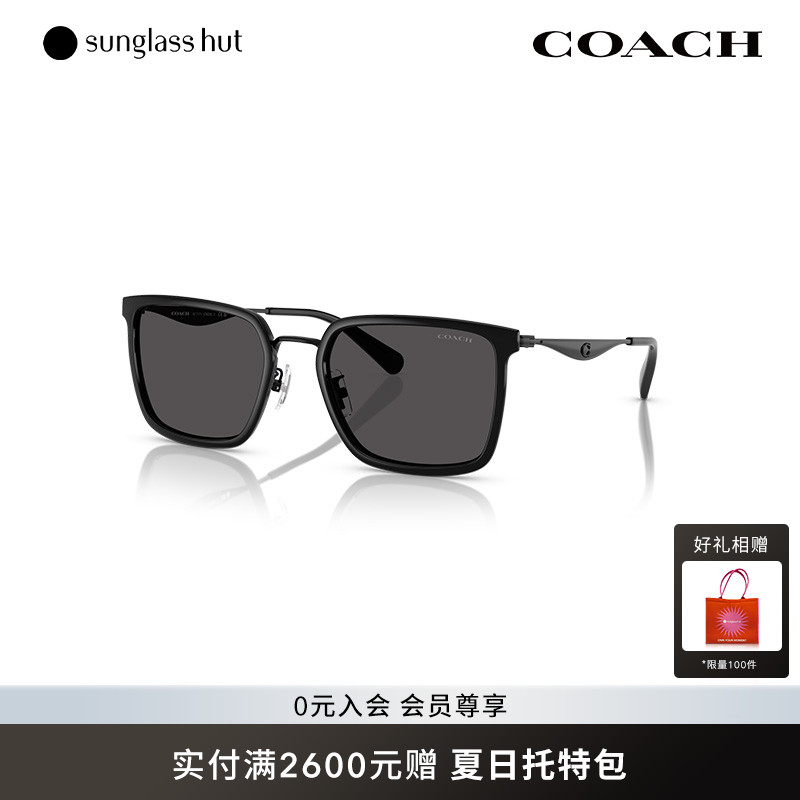 COACH/蔻驰防晒方形男性太阳镜