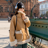 皮毛一体毛绒外套918-P190-K278，女装棉衣/棉服，浙宝128A
