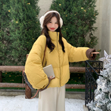 【现货】数据好短款撞色白鸭绒羽绒服P235-K358，女装羽绒服，浙宝128A