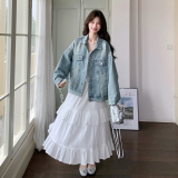 【现货】主推烫钻牛仔外套+吊带连衣裙两件套P280-K460，女装套装/套裙，浙宝128A