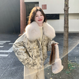 【现货】数据好大毛领白鸭绒羽绒服P295-K428，女装羽绒服，浙宝128A