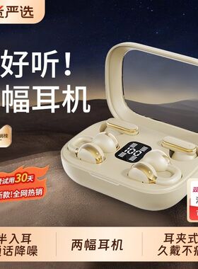 蓝牙双耳机5新无线耳夹式半入耳二合一两对超长续航跑步降噪