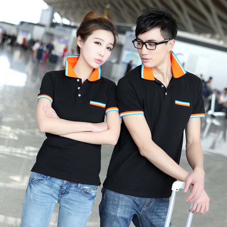 夏季定制polo衫工作服印字图纯棉
