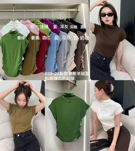 2025年秋季新款韩版宽松显瘦百搭休闲T恤女设计感小众打底衫上衣