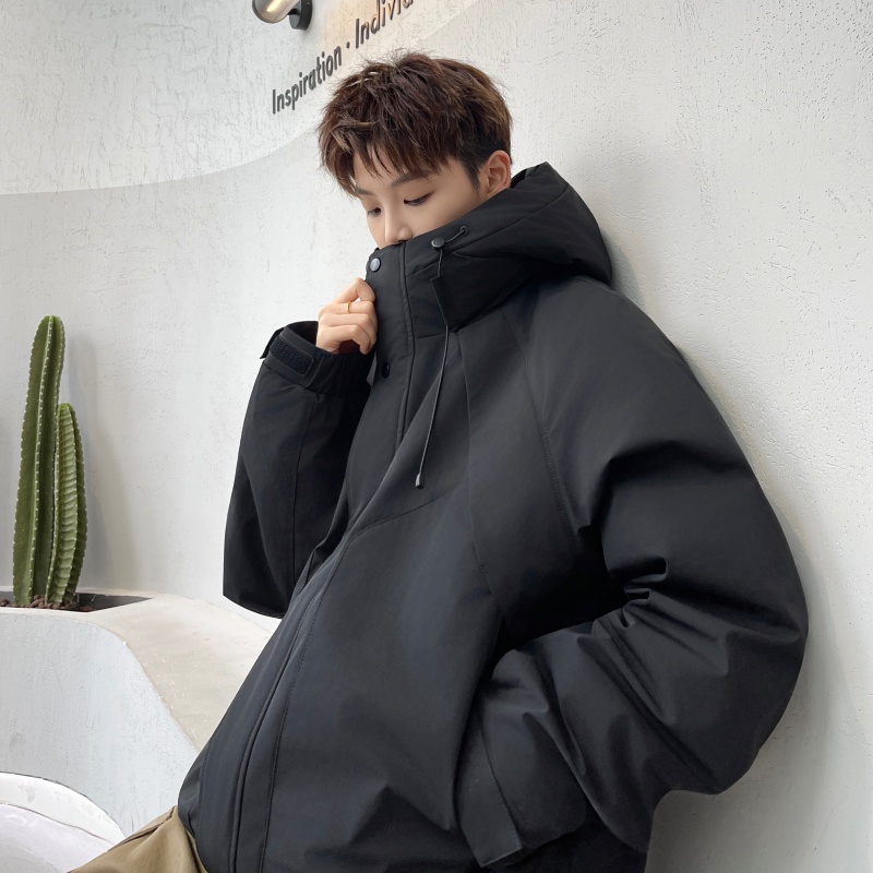 90绒带时尚拼接大口袋休闲连帽羽绒服LMY65111-P220，男装羽绒服，电商A306