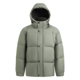 90绒带复古纯色细格百搭连帽羽绒服LMY65108-P245无差价，男装羽绒服，电商A306