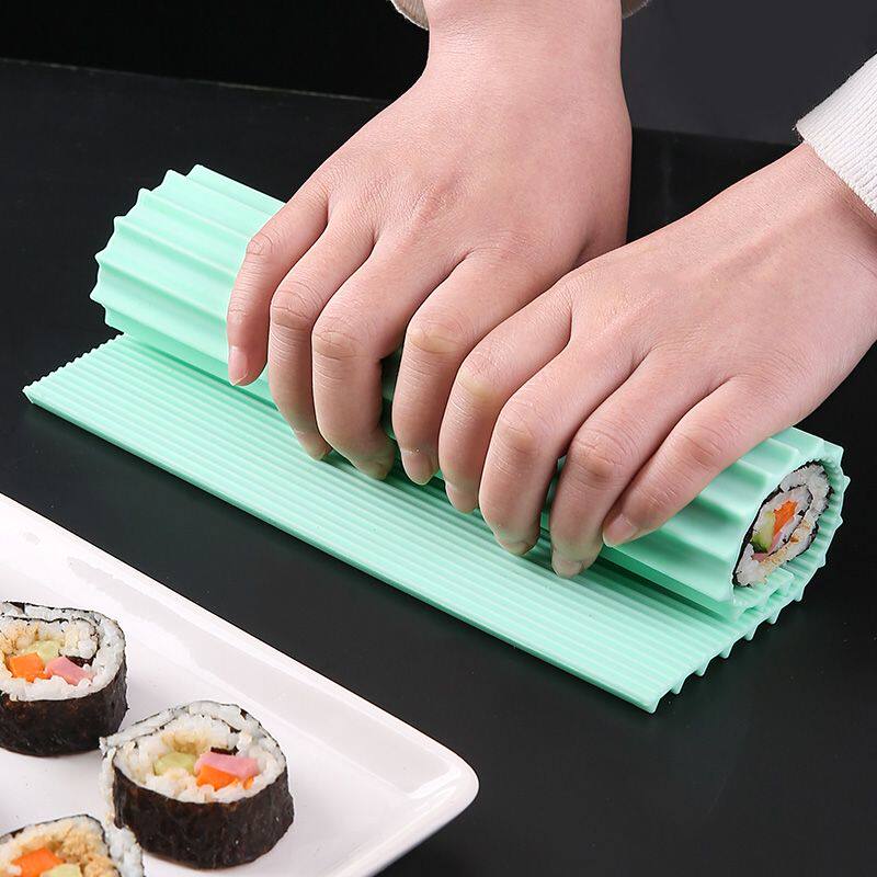 做寿司卷帘硅胶紫菜包饭团工具仿竹帘双面糯米海苔卷专用制作神器