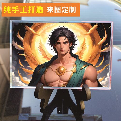 古希腊神话十二主神使赫尔墨斯水晶照片相框摆件装饰品男生日礼物
