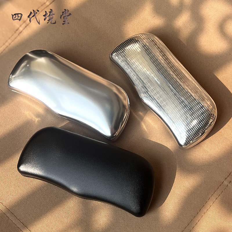 铝制超轻太阳眼镜盒子大号便携男女抗压墨镜近视眼镜车载收纳硬盒