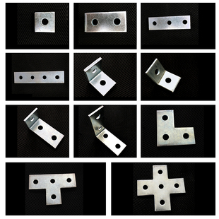 忠鑫 C型钢连接件光伏、抗震支架十字T字三角二孔四孔平面L型角码