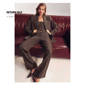 RETURN 高级感reformation 三件套女秋季 SELF老钱风西装 马甲长裤