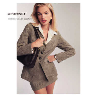 RETURNSELF收腰西装外套