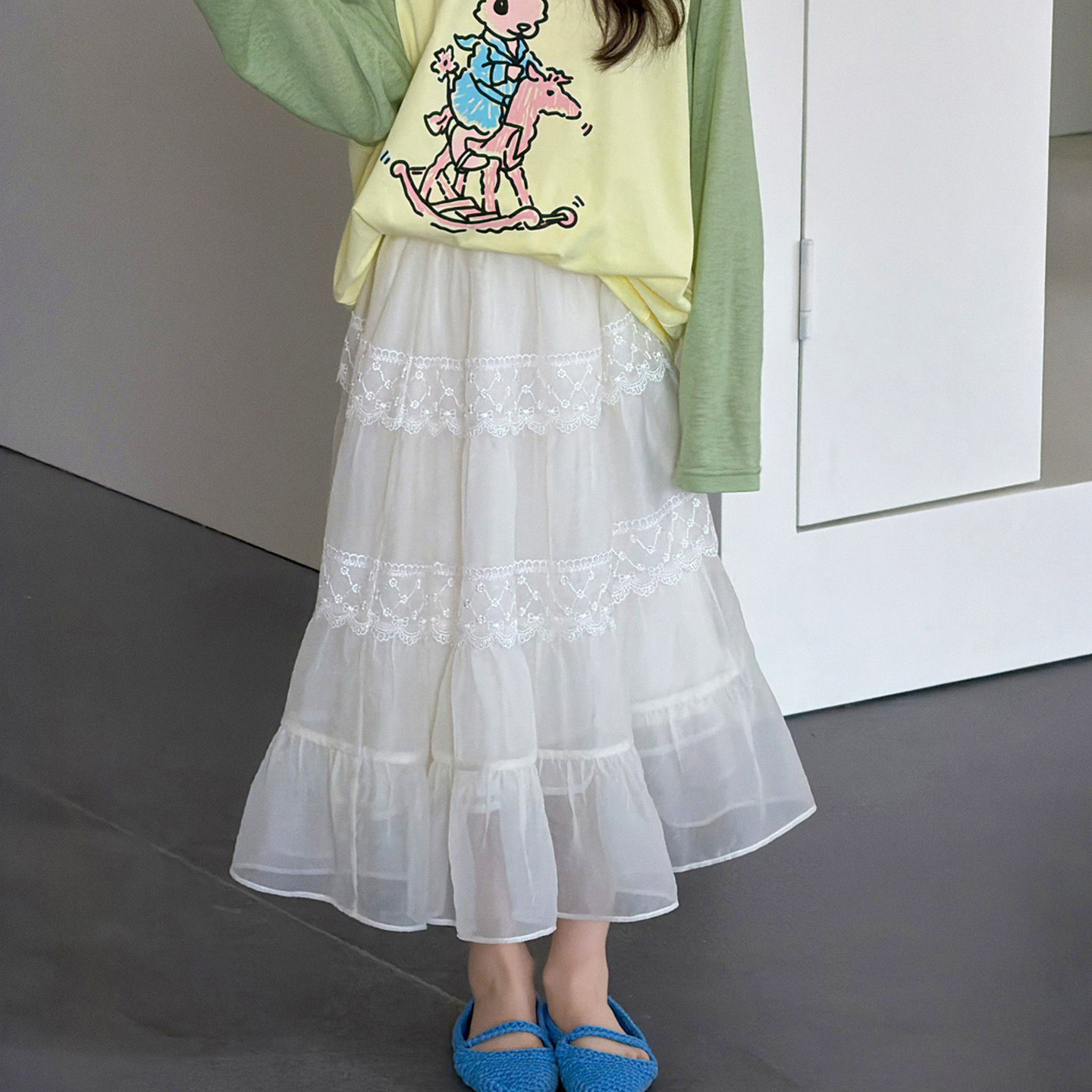 女童法式蕾丝半身裙子2026中大童装春夏新款洋气百搭儿童长款半裙,童装/婴儿装/亲子装,半身裙,淘宝优惠券,粉丝福利购,淘宝优惠卷