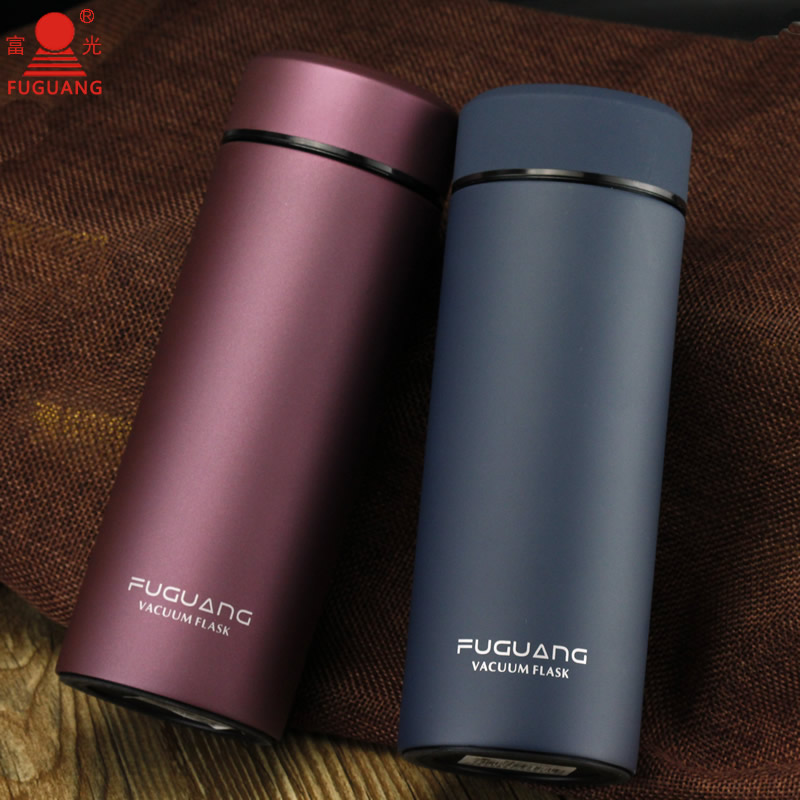 正品富光双层不锈钢磨砂款真空保温杯340/400ml办公水杯泡茶杯子