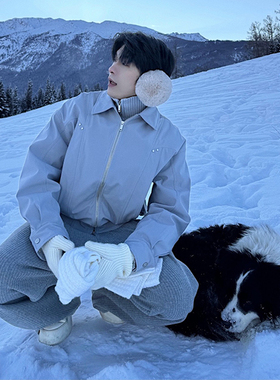 一轩轩hlds【竹愿听雪】短款潮牌痞帅炸街羽绒服男装冬季夹克男