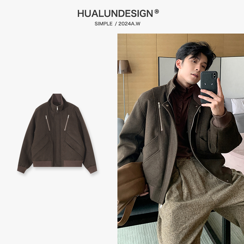 Hualun冬季加厚羽绒服男外套