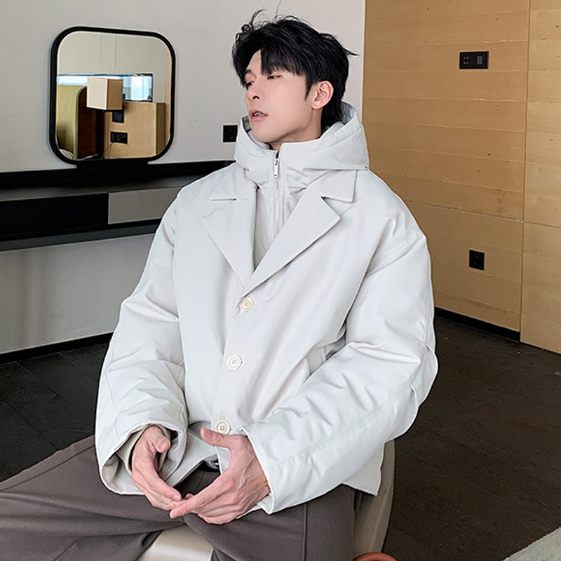 一轩轩hlds【暖冬伯爵】冬季90白鸭绒轻薄羽绒服连帽外套男款