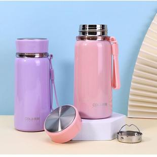 康林304不锈钢保温杯高颜值小巧迷你便携女士带滤网泡茶手提杯子