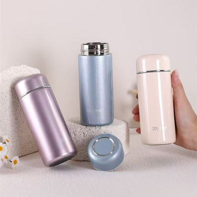 康林新款保温杯316不锈钢便携商务泡茶杯子女士简约时尚水杯300ml