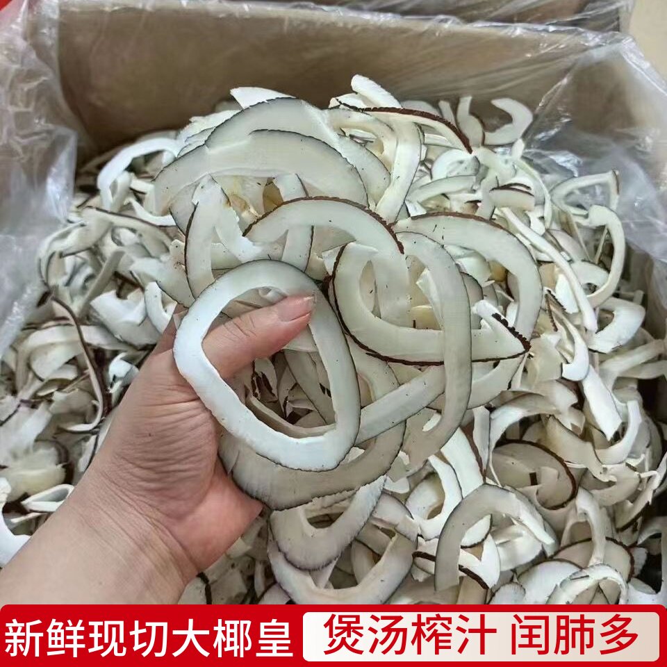 海椰皇大椰子皇切片椰王白玉香干海椰皇肉干椰子甜品广东煲鸡食材