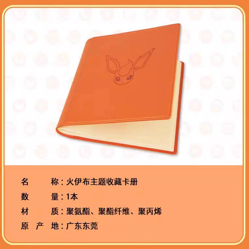 正版宝可梦火伊布收纳12格卡册PTCG游戏王万智牌牌本收藏WS