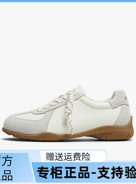 【可可小姐】百思图26春新款真皮厚底德训鞋运动小白鞋D3809AM6