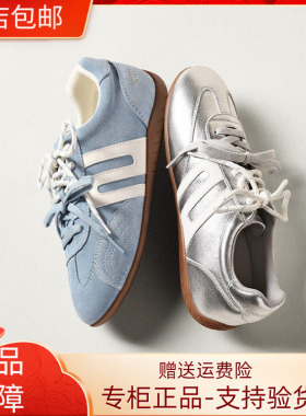 国内专柜正品2026夏款百丽赛车鞋圆头平跟双鞋带女单鞋E2L3 E2L3D