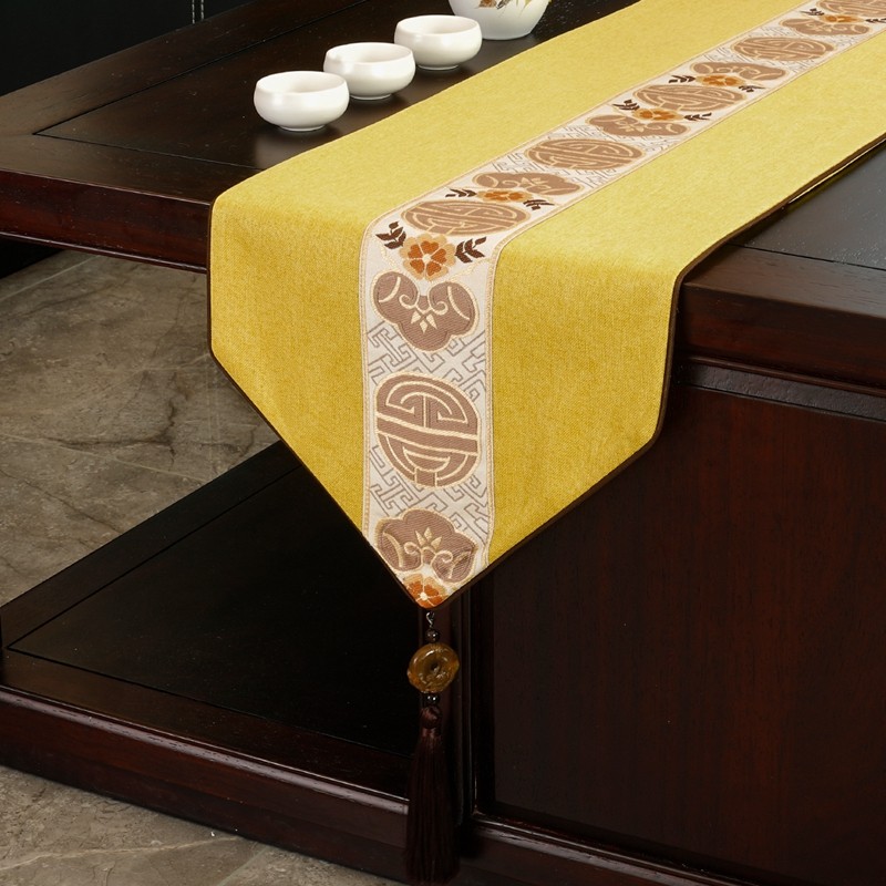 新中式桌旗现代简约茶几盖布餐厅高端餐桌布轻奢美式电视柜长条布,居家布艺,桌旗,淘宝优惠券,粉丝福利购,淘宝优惠卷