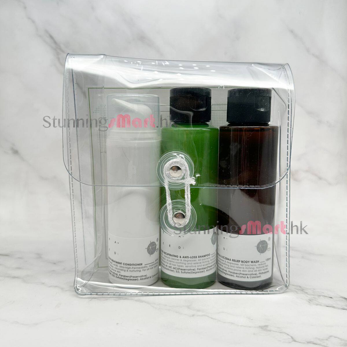 籽曰香港制造茶籽洗髪及沐浴旅行套装头皮护理去头油防脱旅行装束